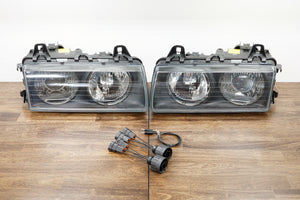 Bi-LED Swapped OEM E36 Bosch / AL / Magnetti Marelli Euro H1 Projector Headlight Set - NEW