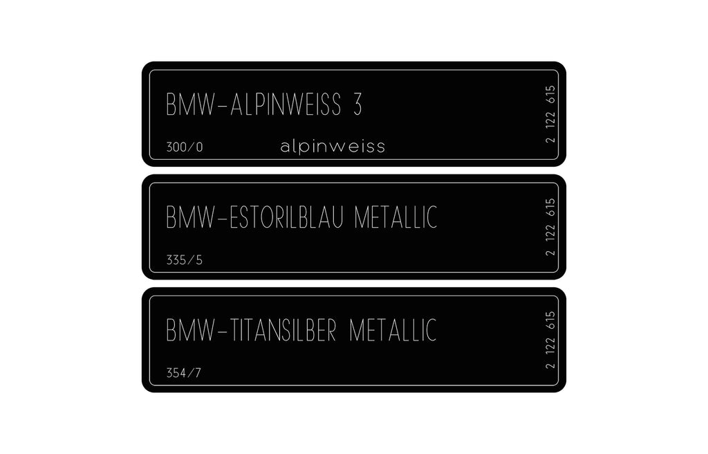 OE-Grade E36 Strut Tower Body Color Sticker