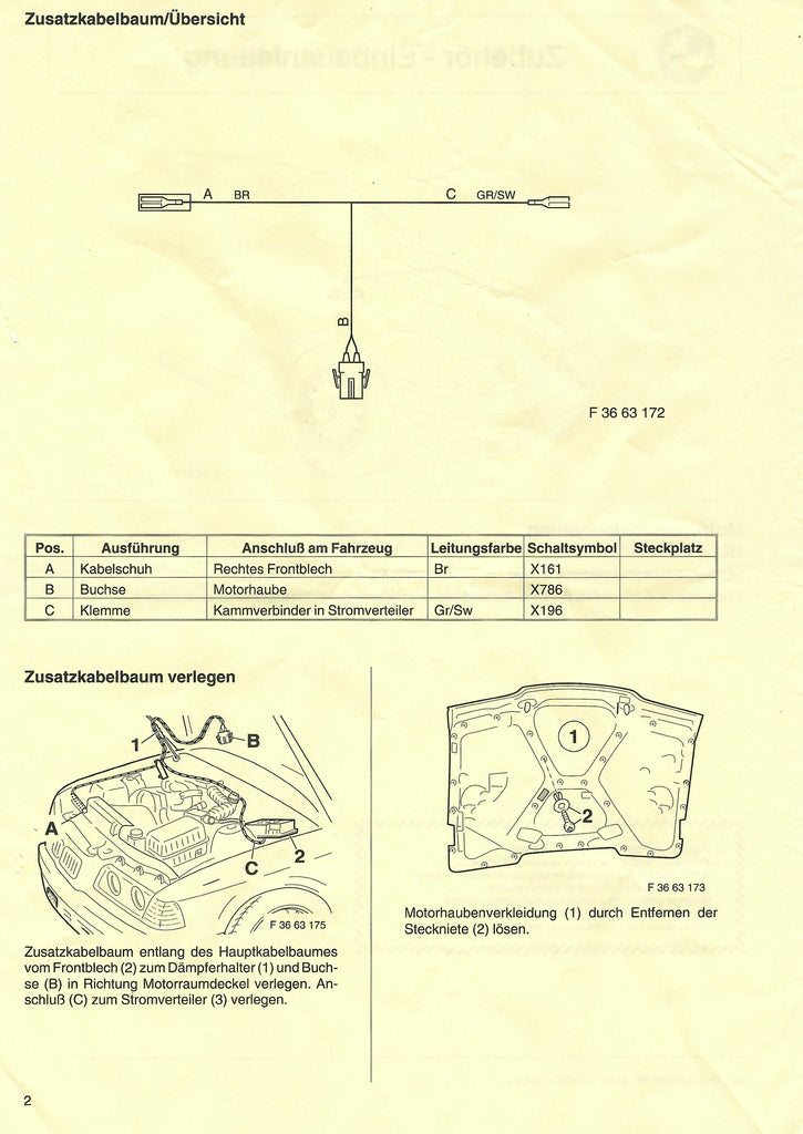 Original BMW E36 Under Hood Light Retrofit Kit MSportParts