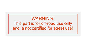BMW "WARNING: Off-Road Use Only" Replica Sticker