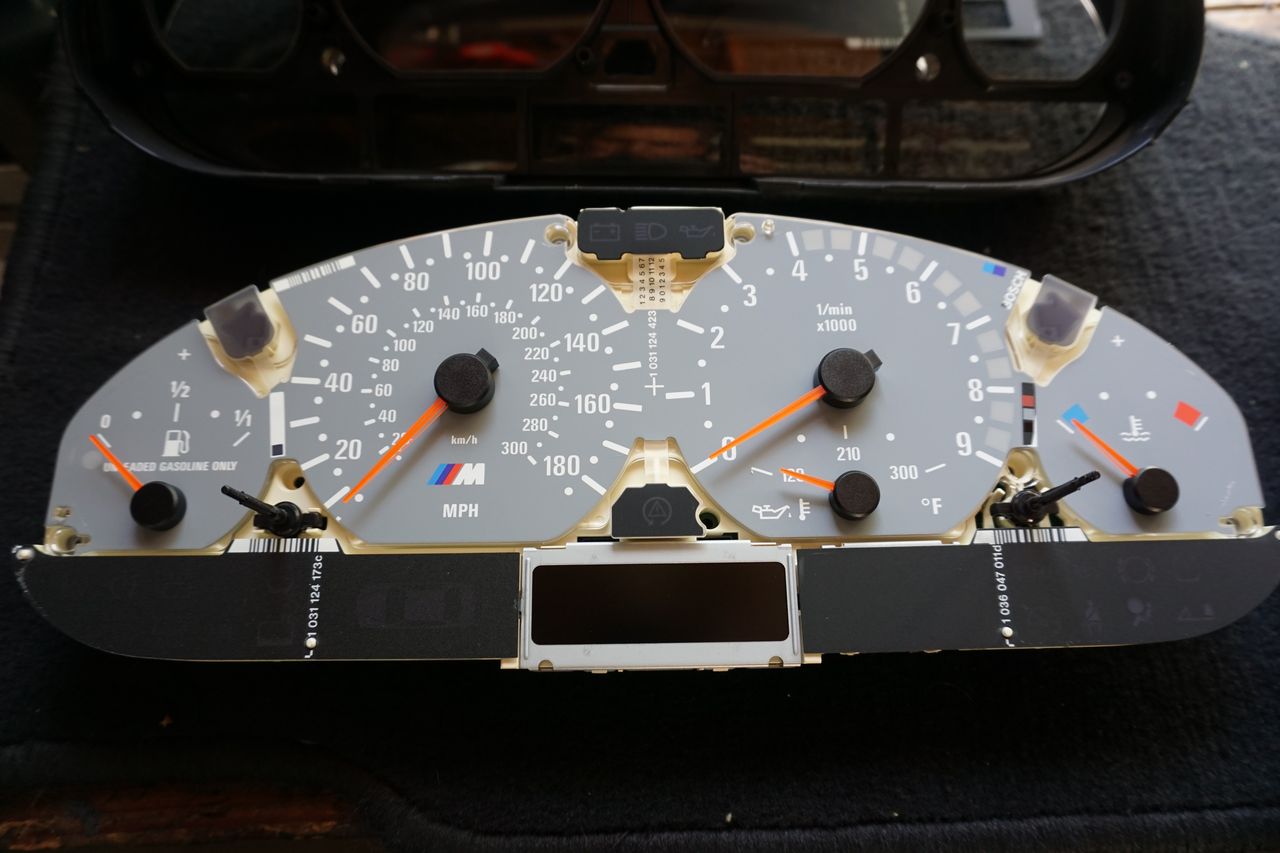 Genuine BMW E46 Manual Cluster Insert Panels (SMG to 6MT)