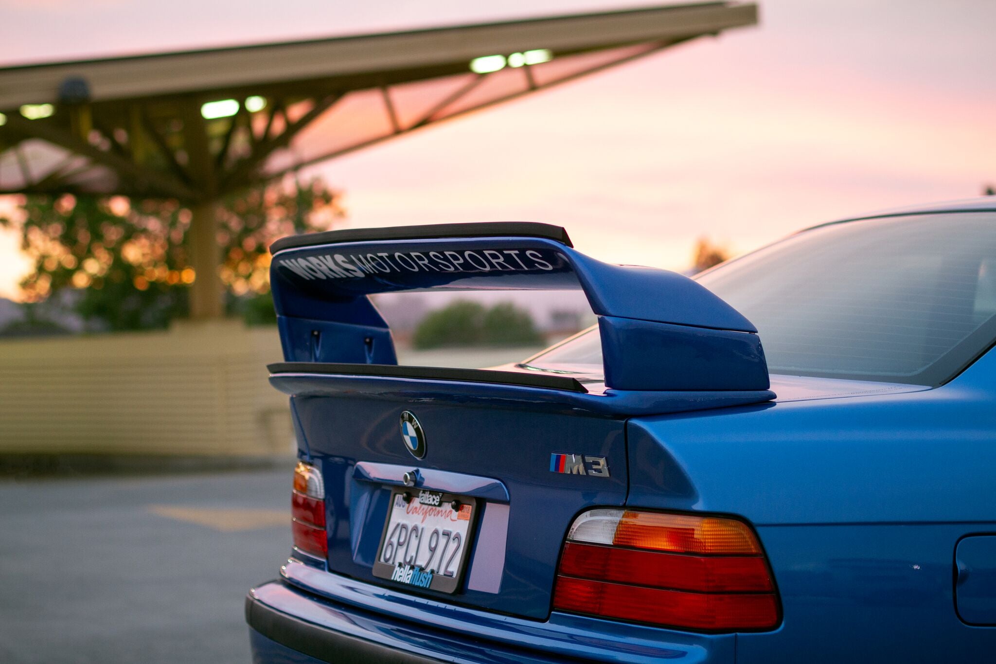BMW E36 M3 Gurney Flap Set - 110cm + 104cm, GT/GT2/Clubsport/LTW/PTG Style, Matte Black PVC