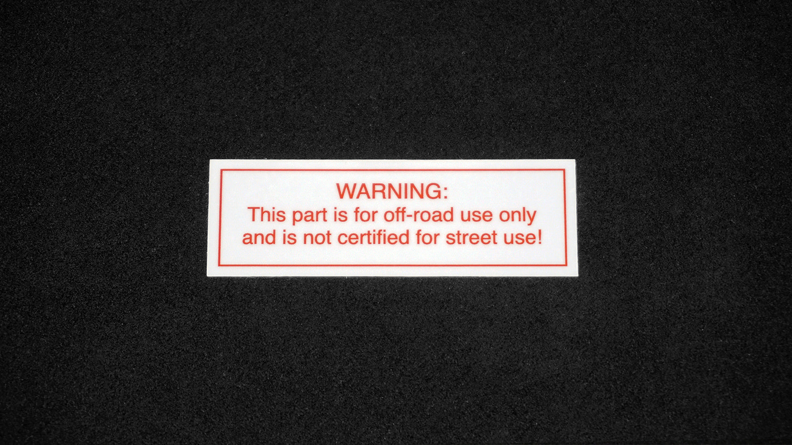 BMW "WARNING: Off-Road Use Only" Replica Sticker