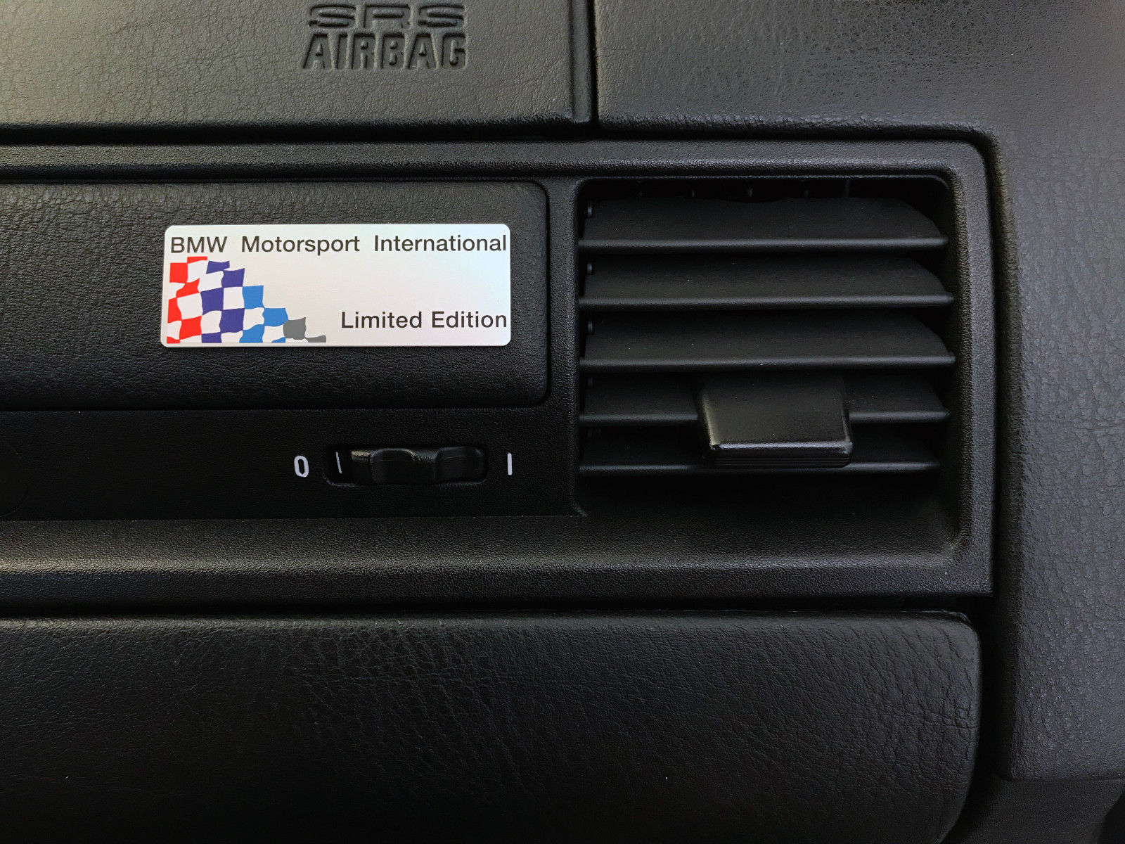 BMW Motorsport International Limited Edition Glovebox Trim Plaques